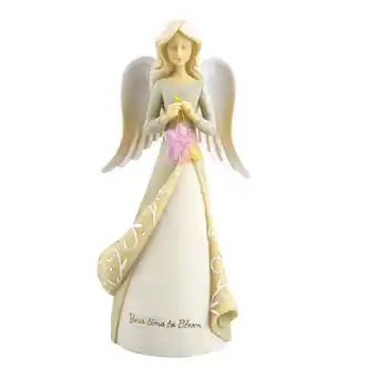 Walmart Enesco Foundations Expressions Your Time to Bloom Flower Angel Figurine #6011711 offer