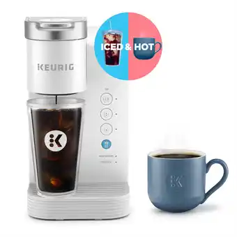 Walmart Keurig K-Iced Essentials Iced and Hot Single-Serve K-Cup Pod Coffee Maker, White offer