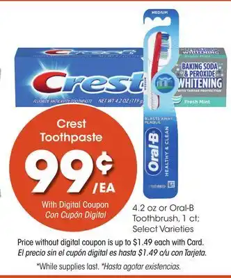 Ralphs Crest Toothpaste offer