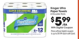 Ralphs Kroger Ultra Paper Towels offer