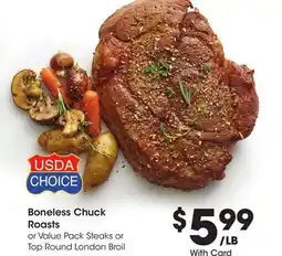 Ralphs Boneless Chuck Roasts offer