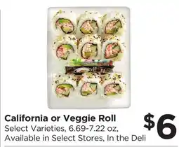 Food 4 Less California or Veggie Roll offer