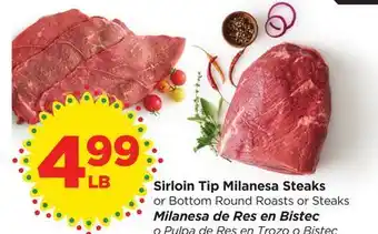 Food 4 Less Sirloin Tip Milanesa Steaks offer