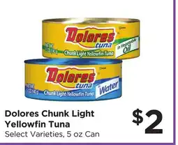 Food 4 Less Dolores Chunk Light Yellowfin Tuna offer