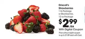 Ralphs Driscoll's Strawberries offer