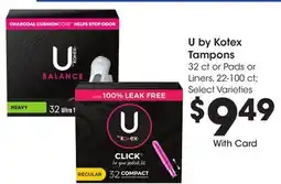 Ralphs U by Kotex Tampons offer