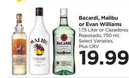 Food 4 Less Bacardi, Malibu or Evan Williams offer