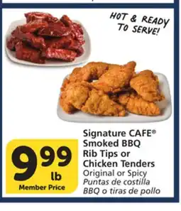 Albertsons Signature CAFE Smoked BBQ Rib Tips or Chicken Tenders offer