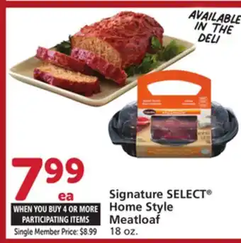 Albertsons Signature SELECT Home Style Meatloaf offer