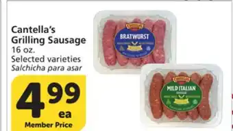 Albertsons Cantella's Grilling Sausage offer