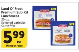 Albertsons Land O'Frost Premium Sub Kit Lunchmeat offer