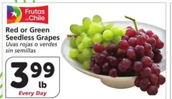 Albertsons Red or Green Seedless Grapes offer