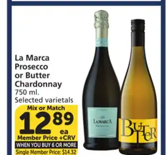 Albertsons La Marca Prosecco or Butter Chardonnay offer