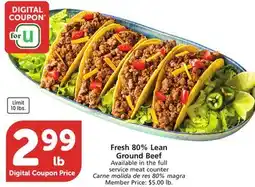 Albertsons Fresh 80% Lean Ground Beef offer