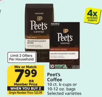 Albertsons Peet's Coffee offer