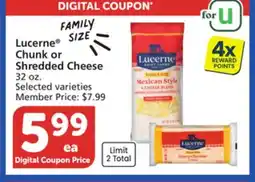 Albertsons Lucerne Chunk or Shredded Cheese offer