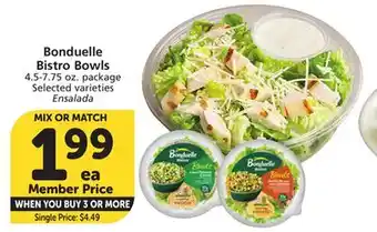 Vons Bonduelle Bistro Bowls offer