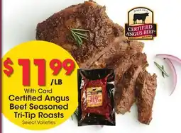 Ralphs Certified Angus Beef Seasoned Tri-Tip Roasts offer