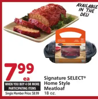 Vons Signature SELECT Home Style Meatloaf offer