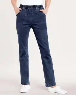 Walmart Blair Denimease Full-Elastic Classic Pull-On Jeans offer