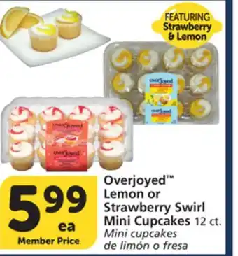 Vons Overjoyed Lemon or Strawberry Swirl Mini Cupcakes offer