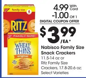 Ralphs Nabisco Family Size Snack Crackers offer