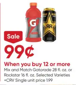 Stater Bros Gatorade 28 fl. oz. or Rockstar 16 fl. oz offer