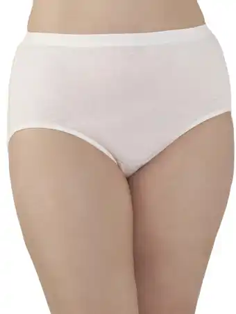 Walmart Fit for Me by Fruit of the Loom Women's Cotton Briefs, 5 Pack Plus Size Panties offer