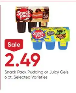 Stater Bros Snack Pack Pudding or Juicy Gels offer