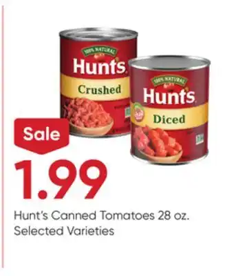 Stater Bros Hunt's Canned Tomatoes offer