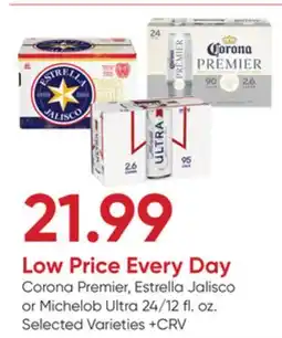 Stater Bros Corona Premier, Estrella Jalisco or Michelob Ultra offer