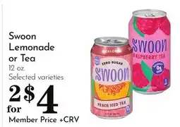 Pavilions Swoon Lemonade or Tea offer