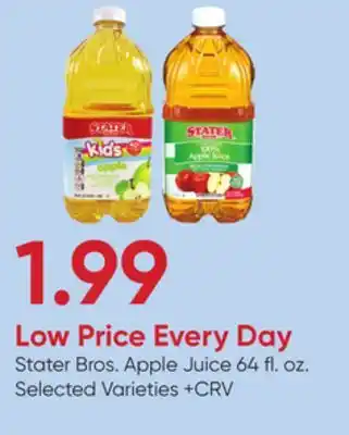 Stater Bros Stater Bros. Apple Juice offer