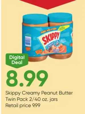 Stater Bros Skippy Creamy Peanut Butter Twin Pack offer