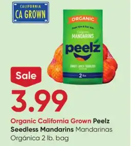 Stater Bros Organic California Grown Peelz Seedless Mandarins offer