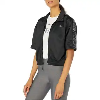 Walmart Reebok Womens Meet You There Track Jacket, Black, Plus Size, 3X/22-24W offer