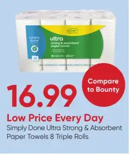 Stater Bros Simply Done Ultra Strong & Absorbent Paper Towels offer