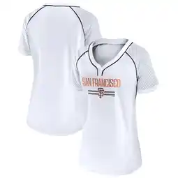 Walmart Women's Fanatics White San Francisco Giants Play Calling Raglan V-Neck T-Shirt offer