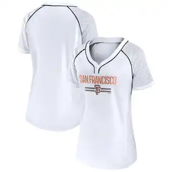 Walmart Women's Fanatics White San Francisco Giants Play Calling Raglan V-Neck T-Shirt offer