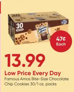 Stater Bros Famous Amos Bite-Size Chocolate Chip Cookies offer