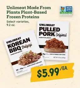 Sprouts Farmers Market Unlimeat Made From Plants Plant-Based Frozen Proteins offer