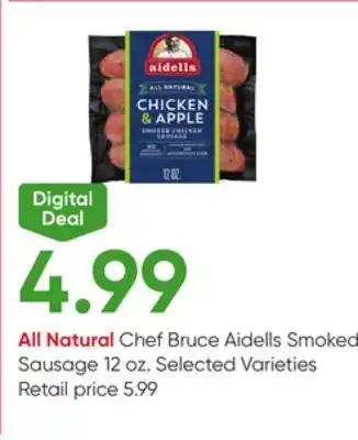 Stater Bros All Natural Chef Bruce Aidells Smoked Sausage offer