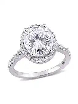 Walmart 5 3/8 Carat (Ctw) Synthetic Moissanite Halo Engagement Ring 10K White Gold offer