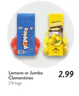 Fresh Thyme Lemons or Jumbo Clementines offer