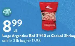 Fresh Thyme Large Argentine Red 31/40 ct Cooked Shrimp offer