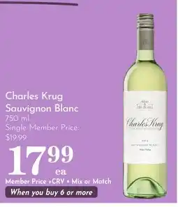 Pavilions Charles Krug Sauvignon Blanc offer