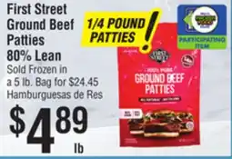 Smart & Final First Street Ground Beef Patties 80% Lean offer