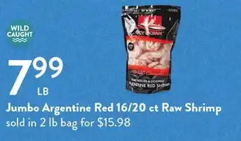 Fresh Thyme Jumbo Argentine Red 16/20 ct Raw Shrimp offer