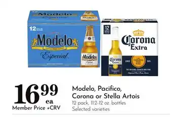 Pavilions Modelo, Pacifico, Corona or Stella Artois offer