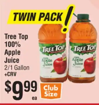 Smart & Final Tree Top 100% Apple Juice offer